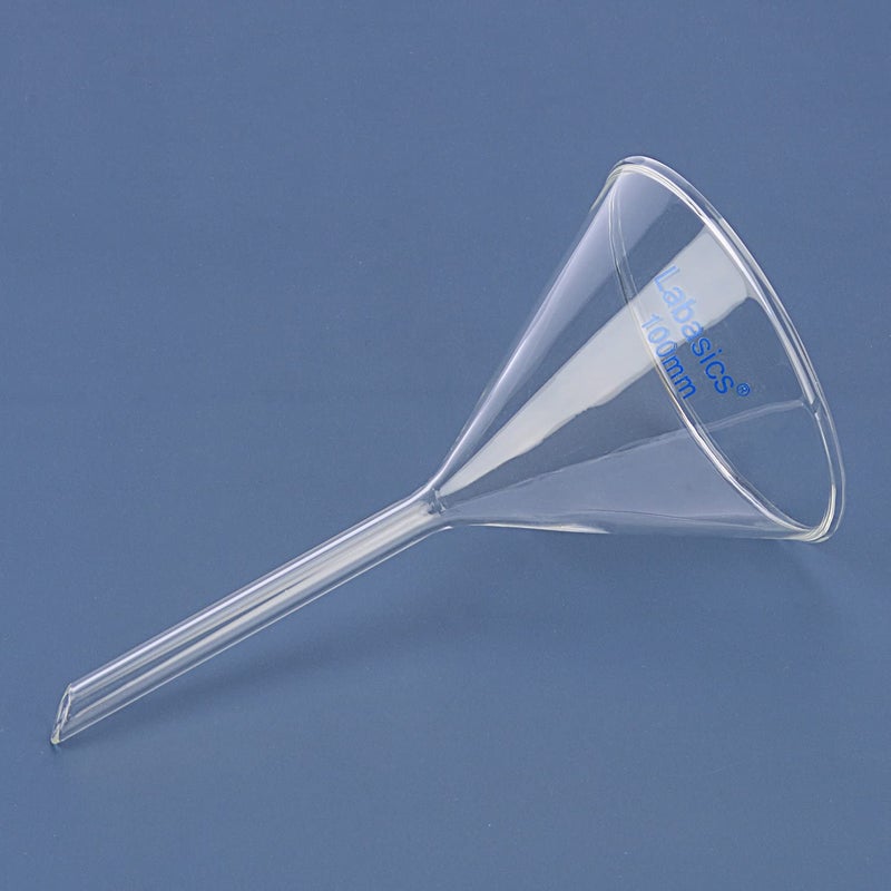 Labasics 2-Pack Glass Heavy Wall Funnel Borosilicate Glass Funnel, Short Stem 100 mm Diameter, 100 mm Stem Length - Image 5